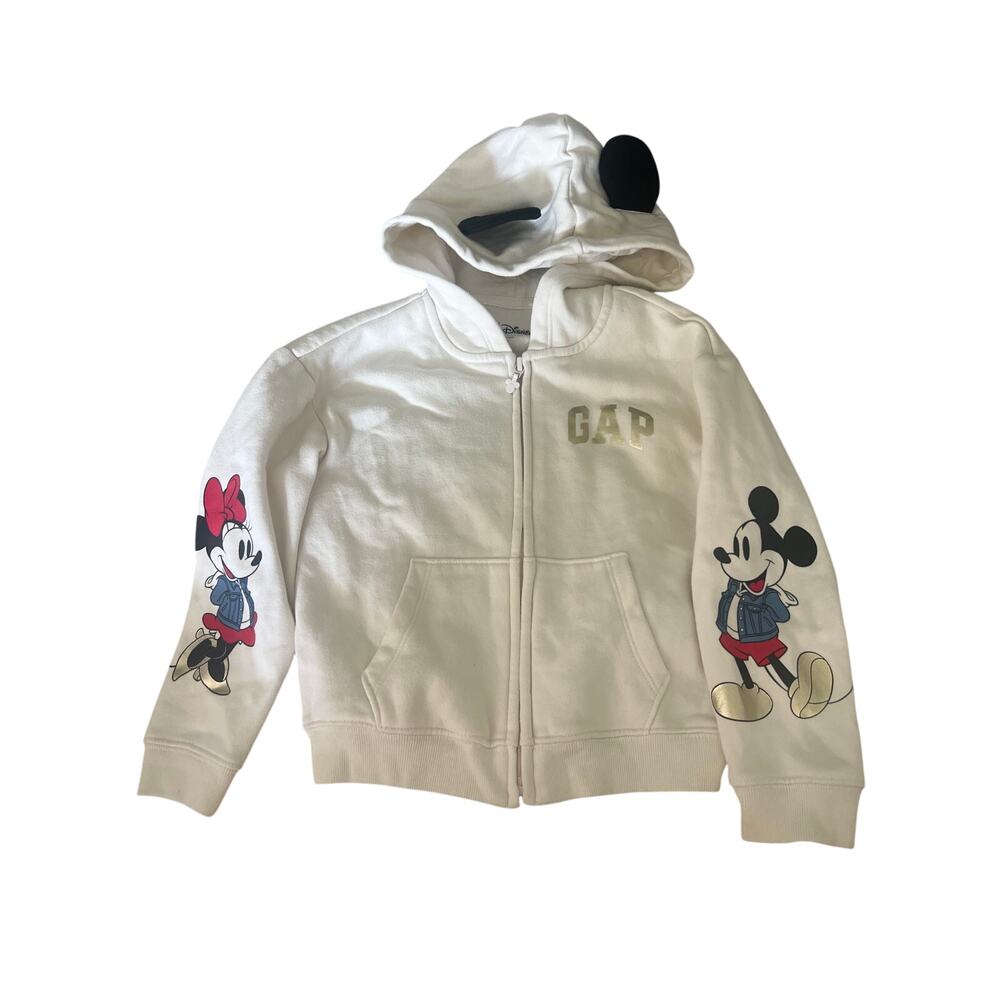 Baby Gap Disney Hoodie Size 5 Mickey Minnie Mouse Metallic accents Full Zip